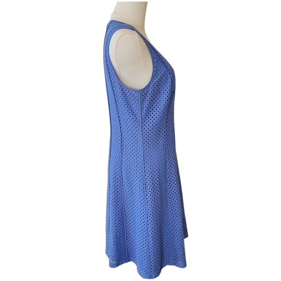 Ann Taylor Periwinkle Blue Fit & Flare Dress Size 8 Petite - Picture 4 of 6